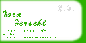 nora herschl business card